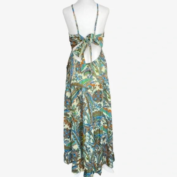 Anthropologie House of Harlow 1960 Womens Tiered Maxi Paisley Dress 100% Cotton - Picture 8 of 15